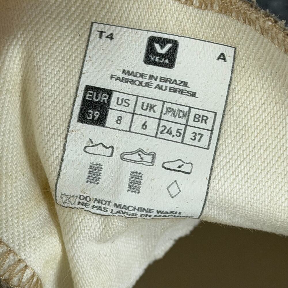VEJA Nova HT High Top Sneakers Womens 8 EU 39 Tan Beige Canvas Organic Cotton - Picture 12 of 12